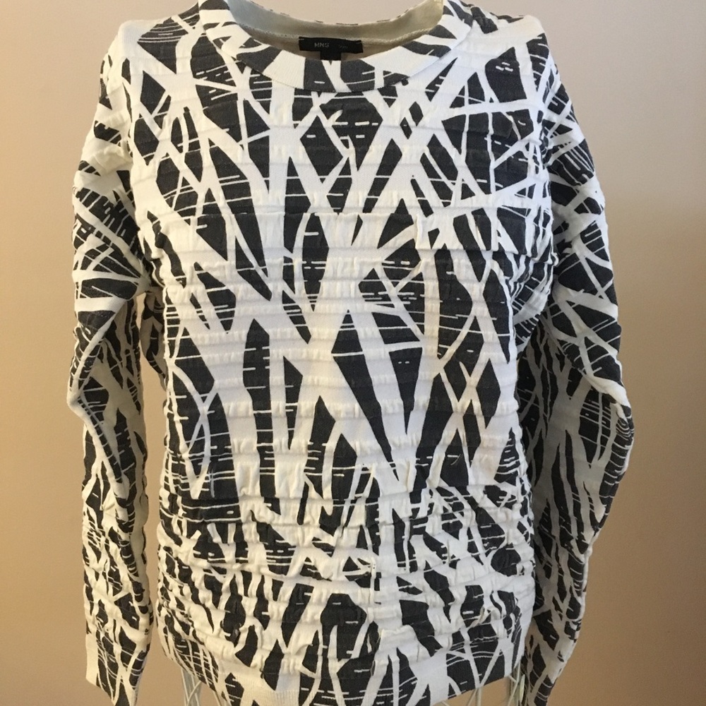 Mango Abstract Print Ottoman Sweatshirt